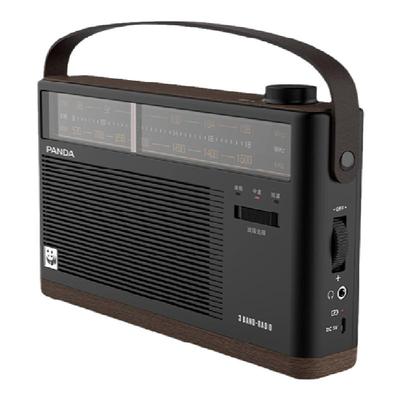 熊猫复古便携式波段收音机老人