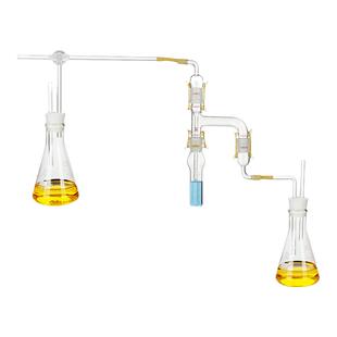 三爱思 三氯化氮测定装置T65 采样盐酸分离装置 三氯化氮含量测定工业液氮水分水份测氯蒸馏玻璃设备套装