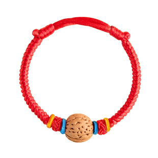 老桃核手绳婴儿压惊本命年红绳宝宝防惊吓亲子款孕妇桃胡手链手串