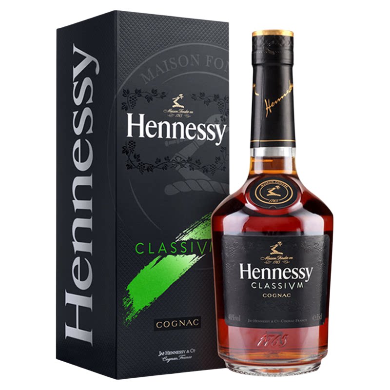 【自营】Hennessy轩尼诗新点350ml干邑白兰地法国进口洋酒单裸瓶