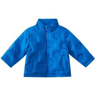 moomoo童装男童夜光直充羽绒服印花满印时尚学院百搭童趣男中大童