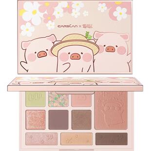 卡姿兰十色眼影盘lulu猪爆闪亮片大牌官方正品珠光哑光大地奶茶色