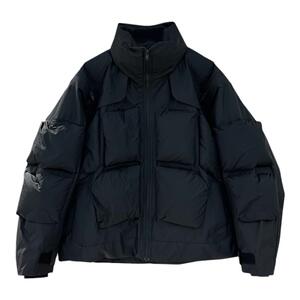 潮牌冬季立领羽绒服男暗黑重工剪裁宽松青年痞帅保暖毛鹅绒面包服