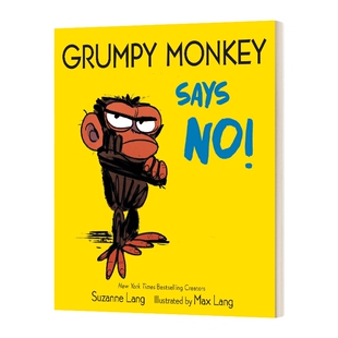 英文原版 Grumpy Monkey Says No 暴怒猴说不可以 幼儿情绪管理绘本 纸板书 英文版 进口英语原版书籍