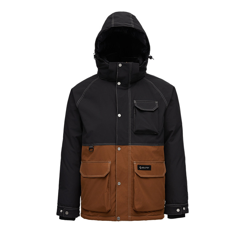 君羽户外鹅绒羽绒服男拼色外套