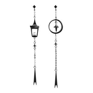 花芽长安旧梦s925纯银耳钉女2025新款长款古风纯银不对称耳坠耳饰