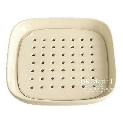 高颜值陶瓷饺子沥水盘