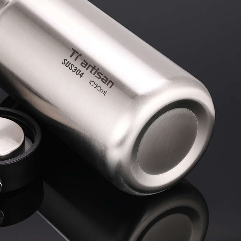 钛工匠户外不锈钢304水壶1050ml大容量旅行露营登山烧水便携水杯