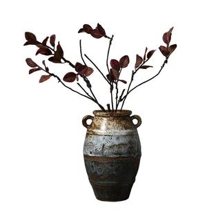 景德镇仿古做旧水培瓷器博古架粗陶艺术陶瓷花瓶摆件轻奢家居装饰