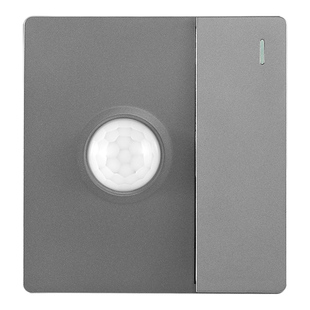 86型一开双控加人体感应开关带光控红外智能延时面板220V人走灯灭