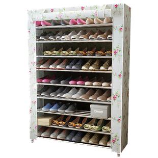 鞋架不锈钢家用多功能多层特价经济型牛津布防尘套鞋柜加固厚宿舍