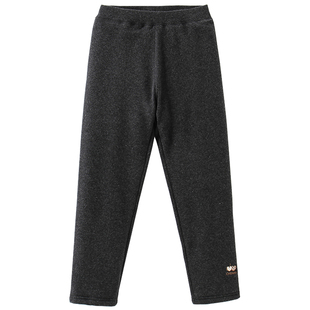 女童裤子冬季保暖一条过冬小女孩打底裤外穿加厚儿童弹力蚕丝棉裤