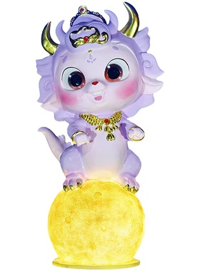 2024卡通龙雕塑发光新年装饰摆件