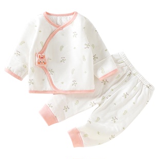 新生婴儿衣服秋冬季夹棉保暖套装分体棉服初生宝宝冬装婴幼儿a类3