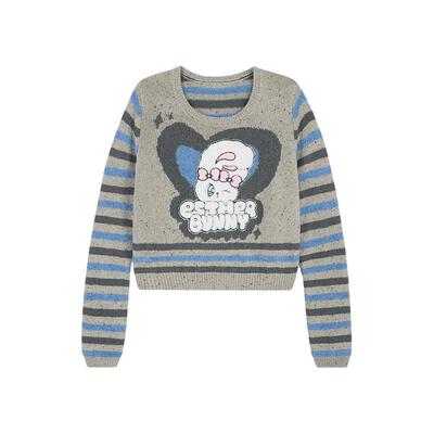 UNIFREE撞色条纹针织衫