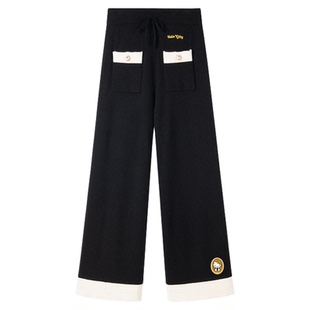 tbh野兽派家居三丽鸥Hello Kitty山羊绒羊毛针织长裤冬季裤子女