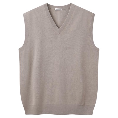 STELLAM女装CREM纯羊毛V领背心