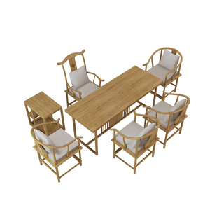 简约现代泡茶桌椅组合新中式禅意茶几客厅家用喝茶桌功夫实木茶台