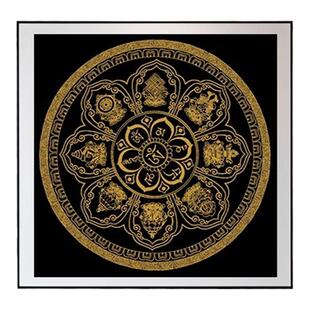 吉祥八宝唐卡手绘diy挂画临摹礼物成人手工填充涂色装饰画画油画