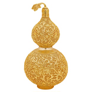 【本尼家】非遗好物《花丝吉祥葫芦》中式家居装饰铜葫芦玄关摆件