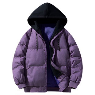 Hi Panda你好熊猫棉衣外套男连帽保暖防风短款面包服冬季棉服男款