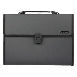 金得利经典布纹分类文件夹13层风琴包资料收纳袋男女手提包DC3028