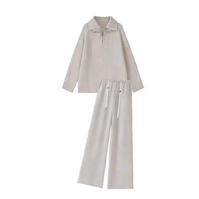 爆款学院风减龄时尚洋气针织套装