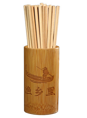 竹筷子筒定做logo筷篓商用串串香
