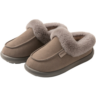 男士全包跟棉拖鞋秋冬季可拆卸室内居家用加绒保暖抗菌女棉鞋外穿