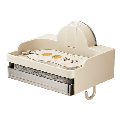 【奶油风】吸盘式肥皂盒香皂架