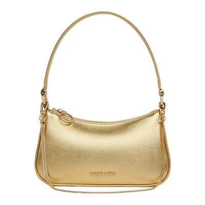 拉链式单肩腋下小方包