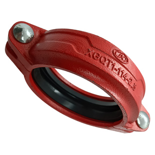 沟槽刚卡卡箍消防管道管件配件DN100  114水管滚槽式连接胶圈接头