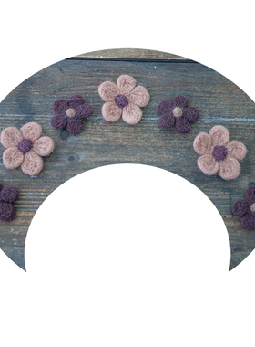 新生儿满月可爱风羊毛毡带杆道具