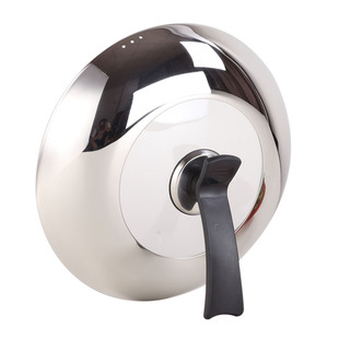 通用不粘平底煎锅炒锅盖16-32cm不锈钢化玻璃大汤蒸锅盖子