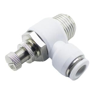 白色精品节流调节阀调气阀PU气管调速接头气缸配件SL 6 8 01 02分