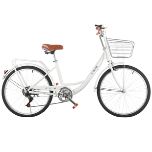 飞鸰牌自行车男女式24/26寸变速轻便学生实心胎上班通勤新款单车