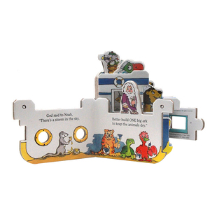 迷你屋系列 英文原版绘本 Mini House Wheels  奇幻城/神奇校车/消防站/鹅妈妈的家/老麦克唐纳立体造型书 英语玩具纸板书