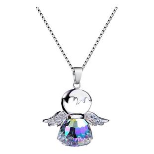 手工制作水晶小天使宝宝天使之翼手链项链吊坠车挂手机包包挂件