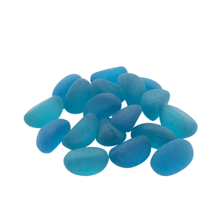 水晶石玻璃珠沙 蓝光石鱼缸水族造景装饰品 荧光石底部砂石头50粒