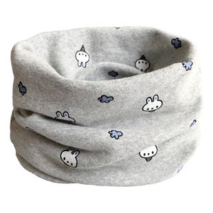 儿童围脖男纯棉秋冬加厚婴儿保暖围巾冬季女宝宝脖套蓝色防风柔软