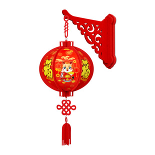 春节新年灯笼喜庆装饰商场门口走廊墙壁挂件福字挂饰过年氛围布置