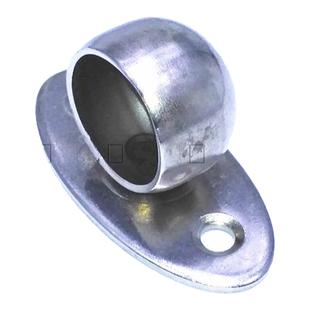 19mm不锈钢短小窗帘杆支架 矮底座托架法兰 毛巾杆座衣柜管托