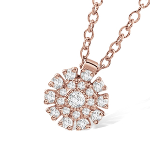 DAMIANI/玳美雅小雏菊18K金钻石项链植物花卉白金镶嵌
