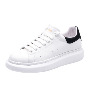 奥康内增高男鞋2026新款男士运动休闲皮鞋男款厚底隐形增高板鞋男