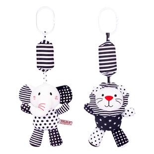 黑白挂件风铃早教婴儿视觉激发听觉新生0-3个月初生宝宝床铃玩具