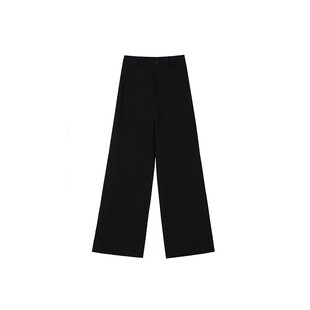 黑色西装休闲阔腿裤女款大码胖mm显瘦春季加绒裤子今年流行梧桐裤