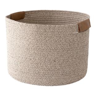 棉绳编织脏衣篓圆形杂物收纳筐家用卧室衣物篓子玩具大小号收纳桶