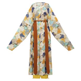 花朝记｜踏花归｜唐制汉服圆领袍灯笼裤双色腰带晕染撞色宽松日常