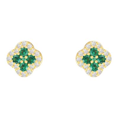 BENSHENG纯银四叶草耳钉法式小众