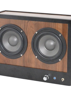 HiFi音响现代简约胡桃木环绕音箱家用设计师样板间卧室书房摆件
